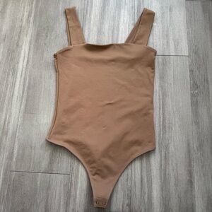 Abercrombie and Fitch Nude Square Neck Bodysuit